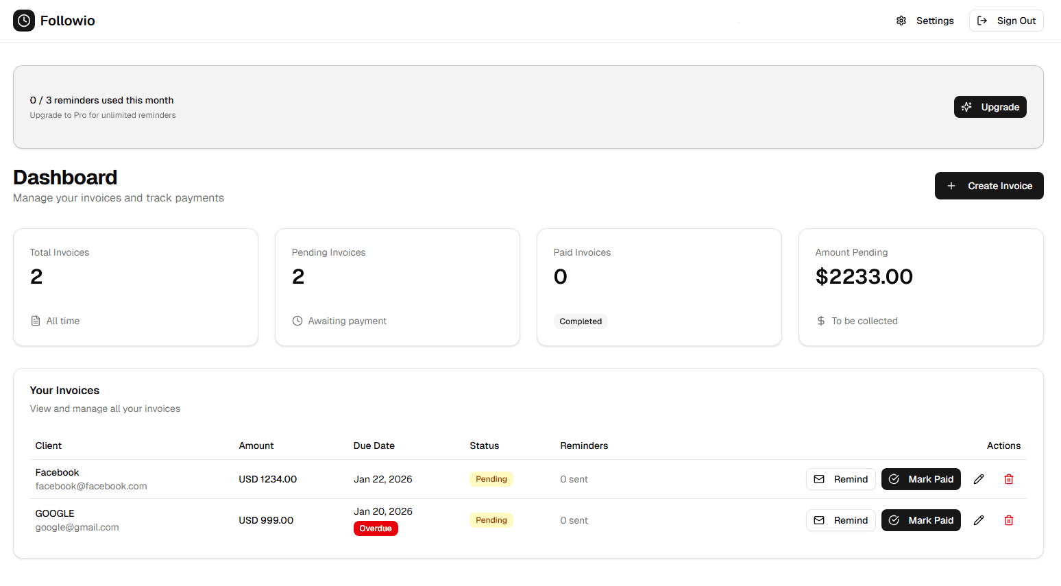 Automation dashboard overview