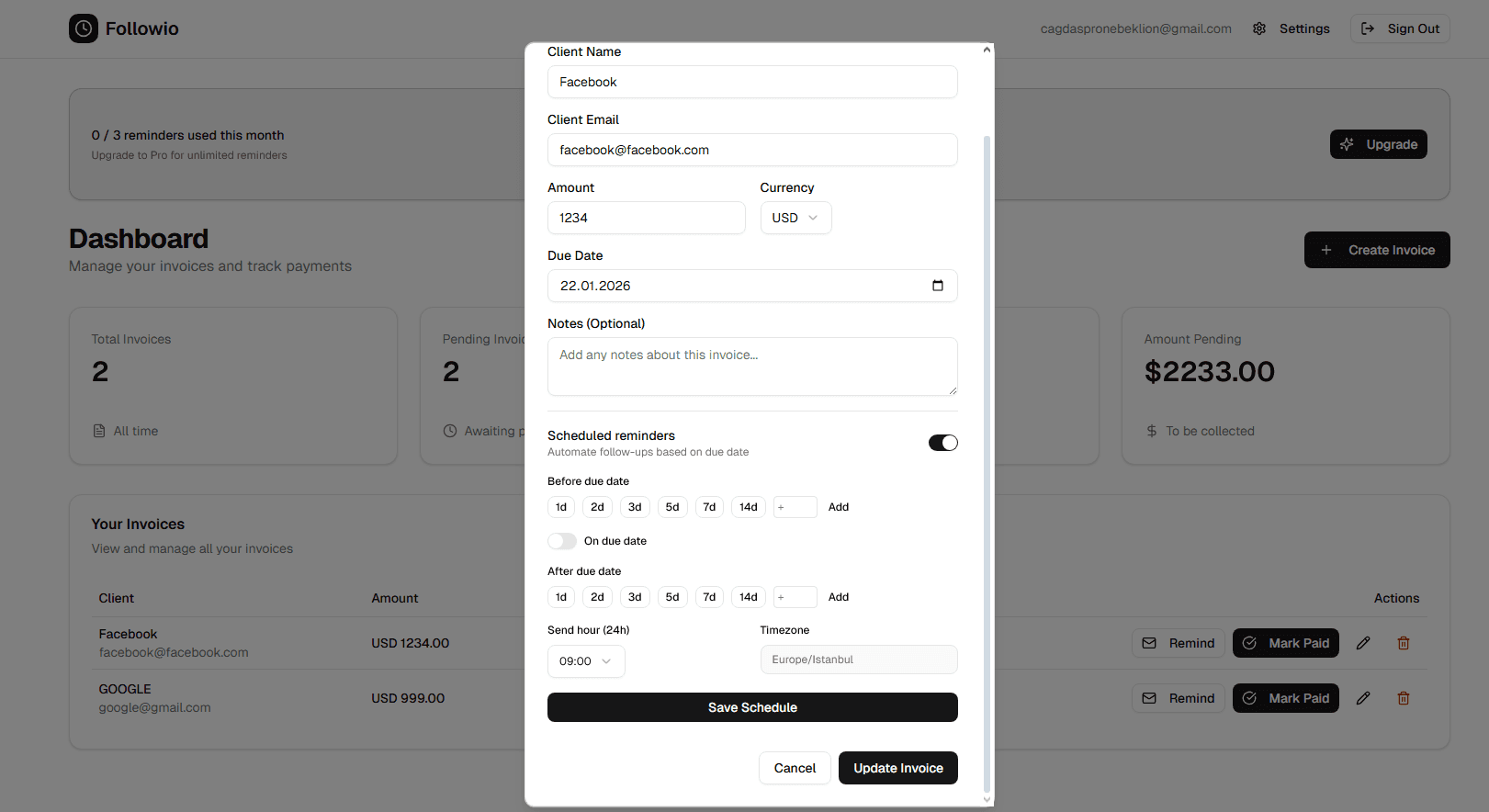 Workflow analytics dashboard