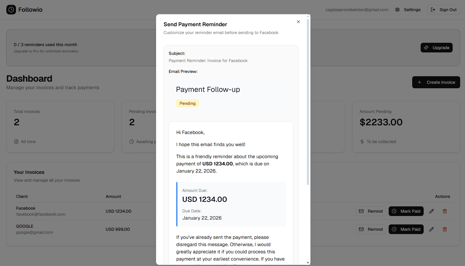 Revenue automation dashboard